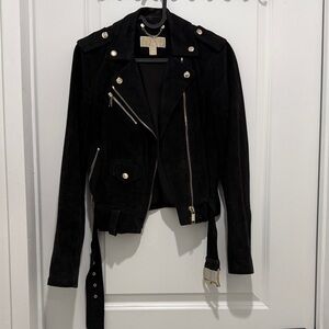 Michael Kors Black Leather Jacket (suede)